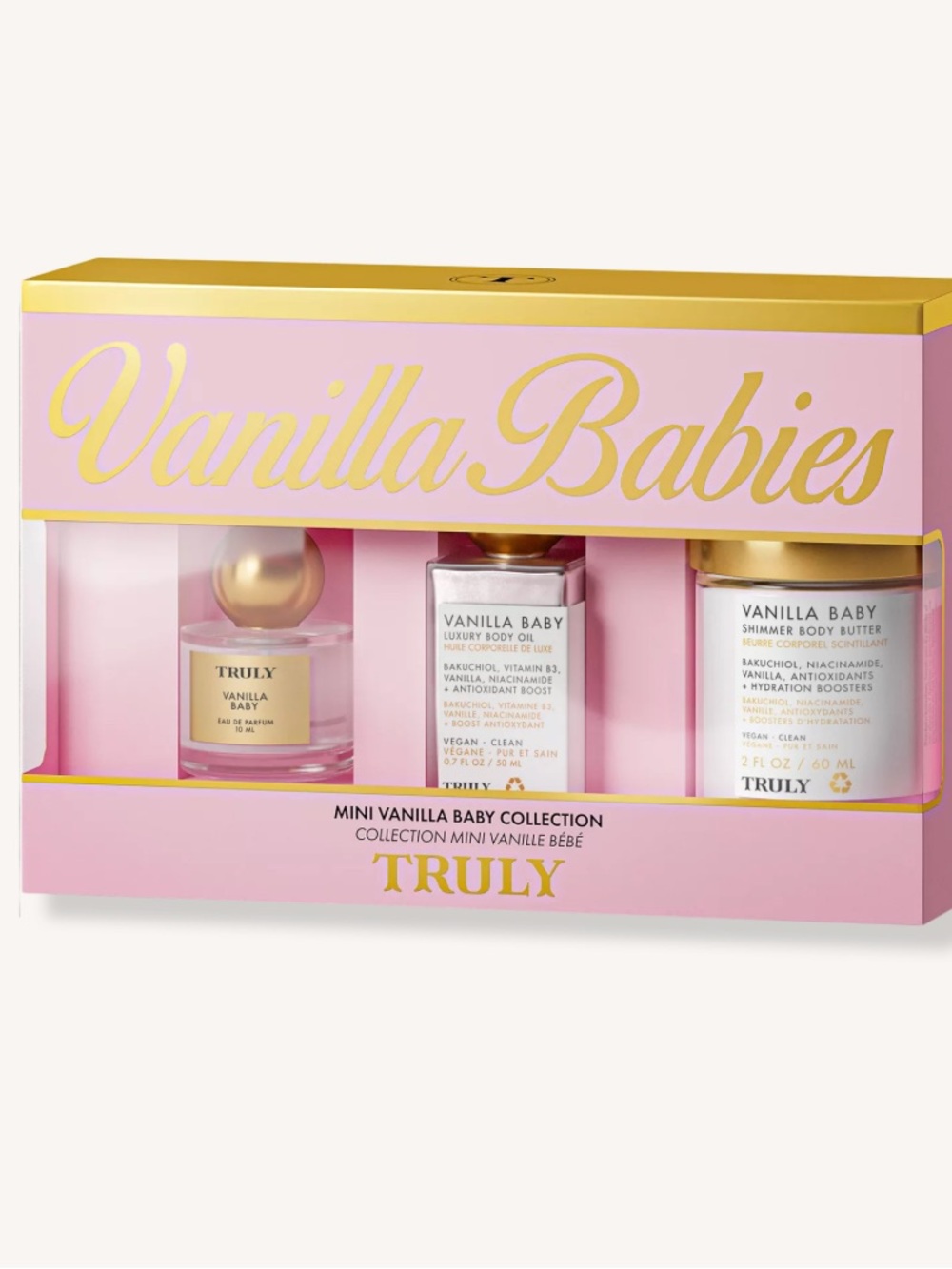 TRULY Vanilla Babies Mini Bath & Body Set 3 Pieces